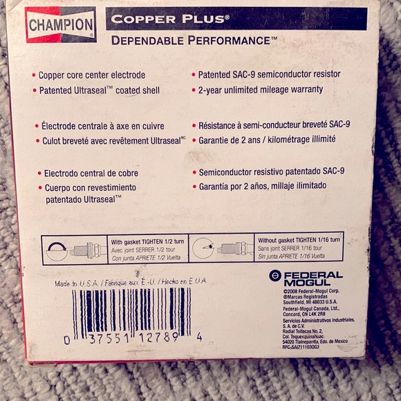 CHAMPION Copper Plus Spark Plug - Picture 3 of 3
